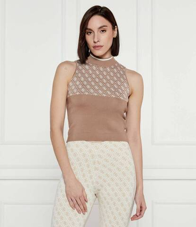 Топ LISE GUESS - коричневый(W3YR26 Z37K0)