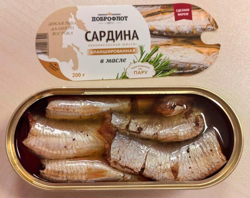 Доброфлот ИВАСИ Сардина тихоокеанская с добавлением масла