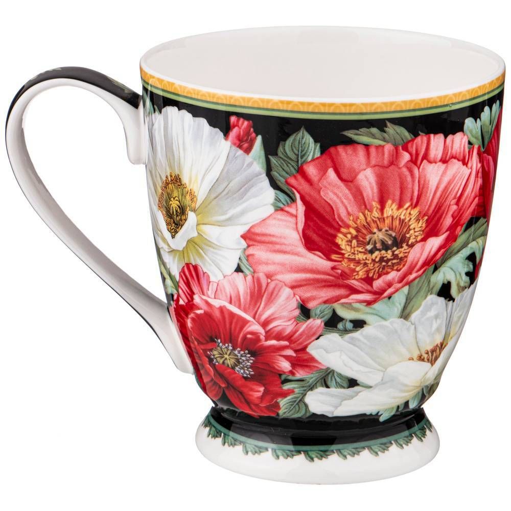 КРУЖКА LEFARD "МАКИ" 480 МЛ ЧЕРНАЯ (КОР=24ШТ.)