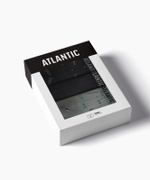 Мужские трусы шорты Atlantic, набор из 3 шт., хлопок, черный + черный + светлый хаки, 3MH-223