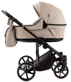 Детская коляска Adamex Locco Light Deluxe 2 в 1 LL-SA07 (СВ.БЕЖЕВАЯ КОЖА)