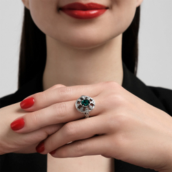 "Луара"  кольцо в серебряном покрытии из коллекции "Леди" от Jenavi