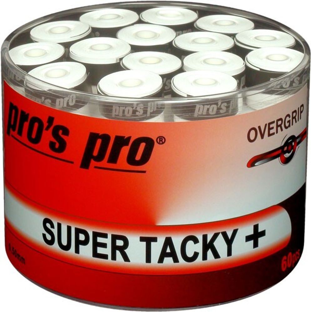Теннисные намотки Pro&#39;s Pro Super Tacky Plus 60P - белый