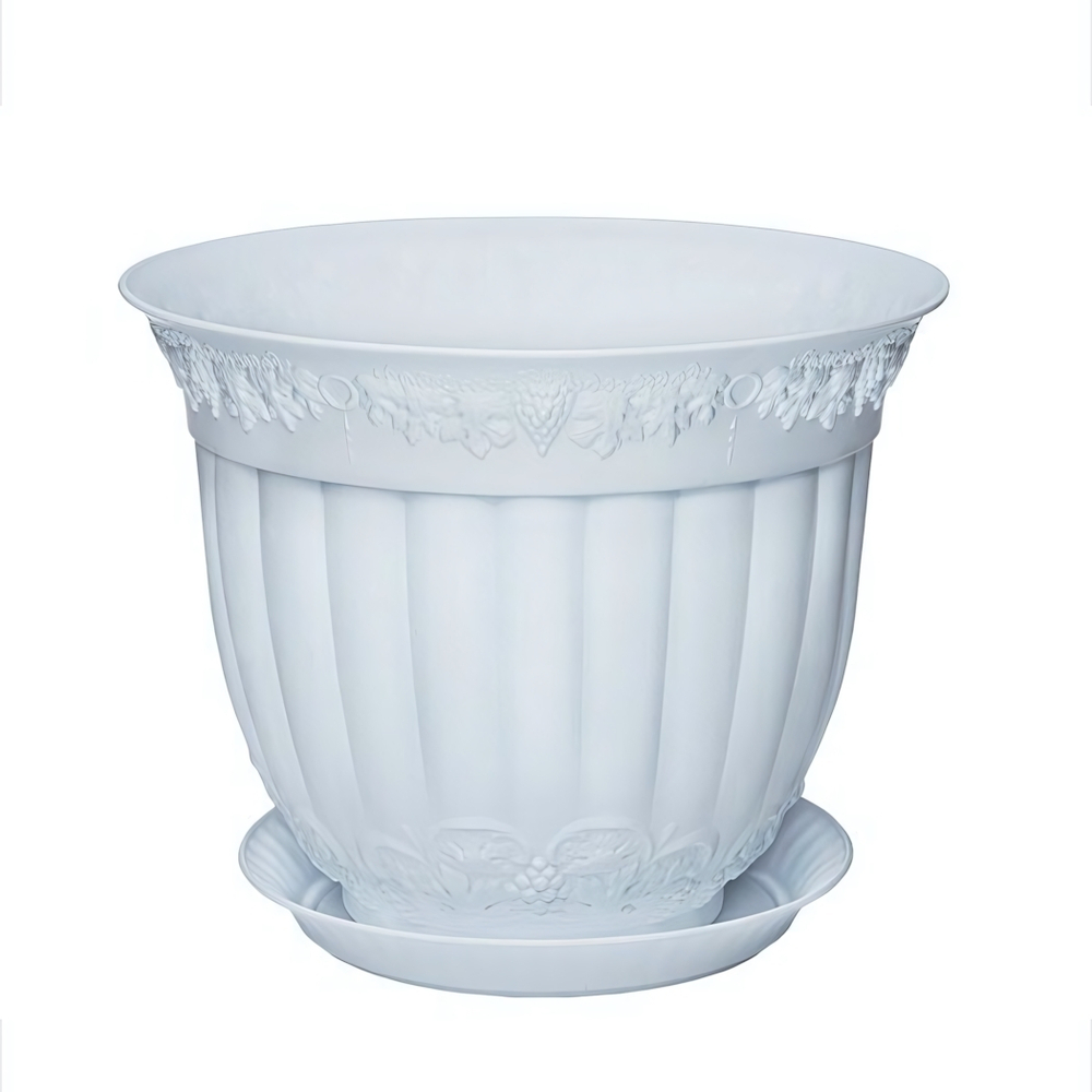 Кашпо "Флора" с поддоном 14,25 л цвет в ассортименте