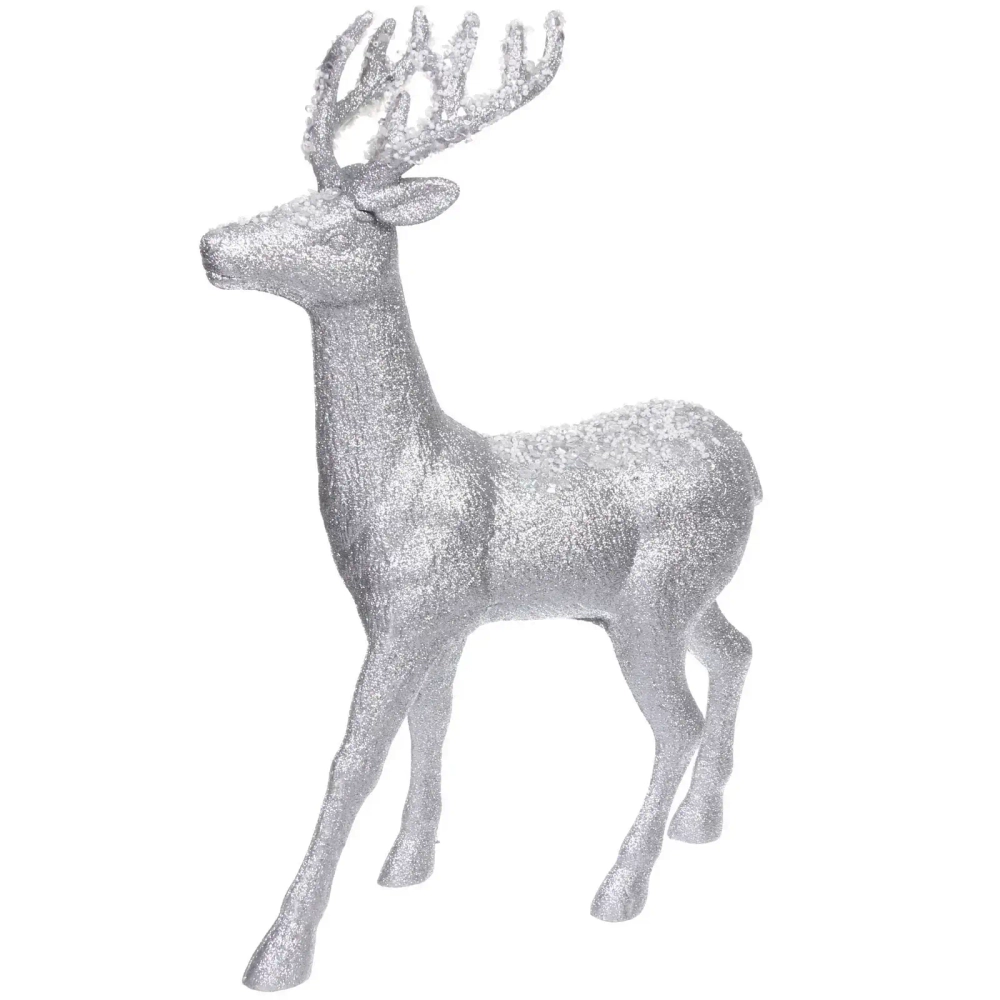 Фигурка новогодняя MAGIC «Блестящий олень» 35*46*10 см, Серебро