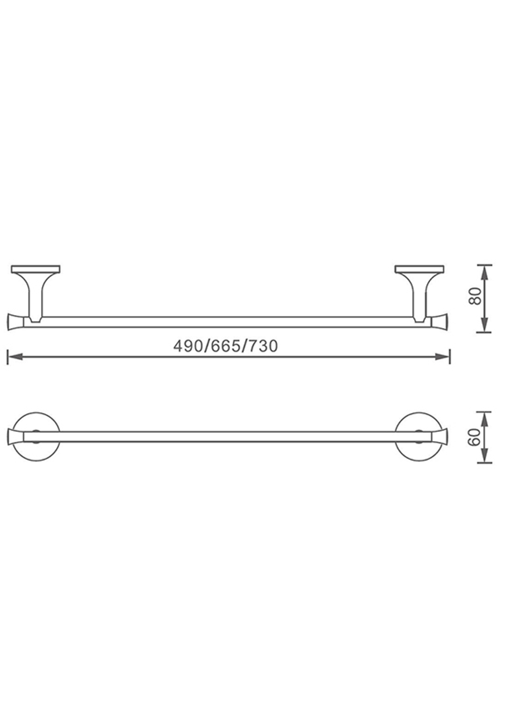 Полотенцедержатель AltroBagno Corposo 081311 Cr
