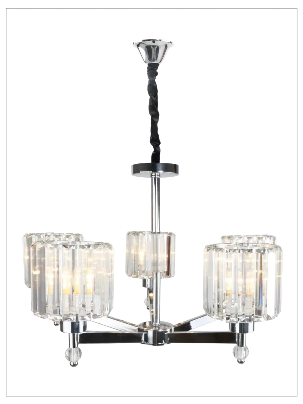 Потолочная люстра 5*E27*60Вт хром