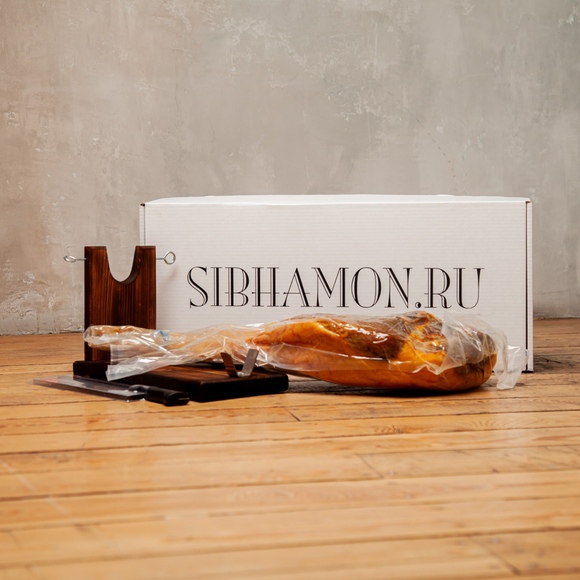 Сибирский хамон в подарочном наборе + нож