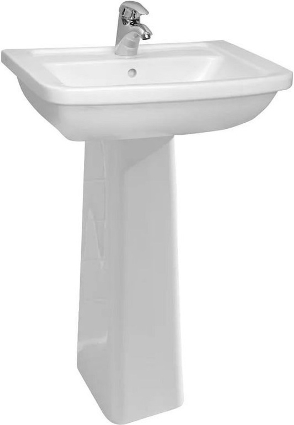 Раковина с постаментом/Vitra Form300/9602B003-7650/55_48/квадратная/комплект, шт