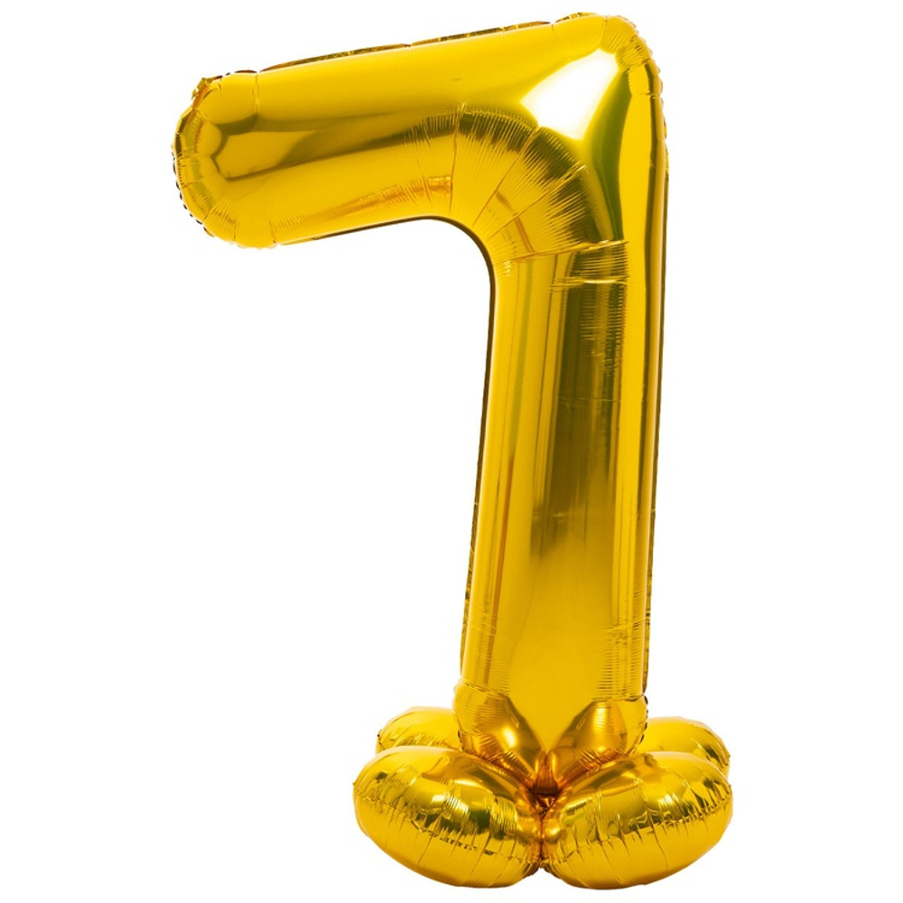Шар фольгированный Цифра 7 165 см (Золотой)