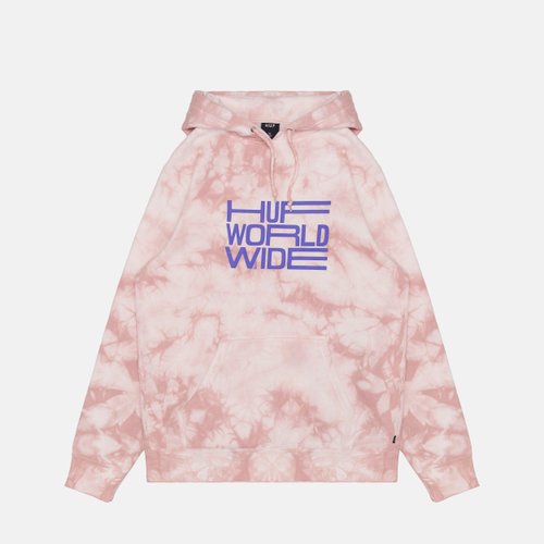 Толстовка мужская HUF Broadcast Tie-Dye артикул:PF00386_CORAL - купить в магазине Дайс