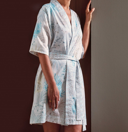 Халат сатиновый Blanc des Vosges Sous Bois Givre