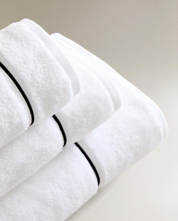 Zara Home - Банное полотенце с вышитым бордюром, белый, 30х50 см