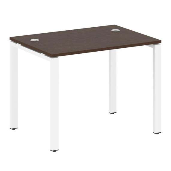 Metal System Стол письменный на П-образном м/к БП.СП-1 Венге Цаво/Металл Белый 1000*720*750