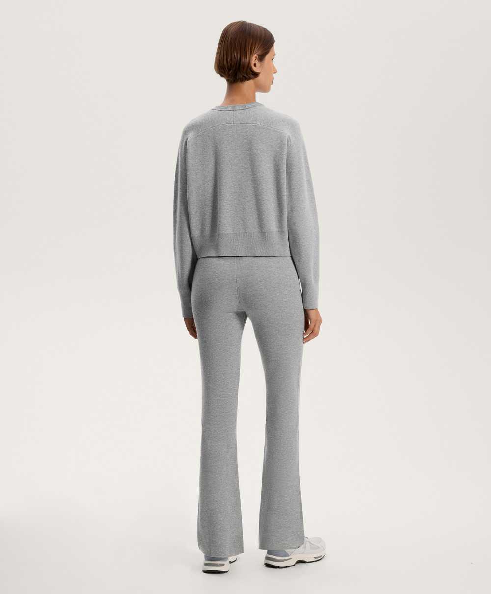 Oysho Вязаный джемпер с круглым вырезом, серый