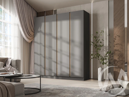 Шкаф 4-х ств. (2000) Келвин (графит/графит)