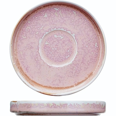 Розовое блюдце «Пион» (диаметр 12 см) (Цвет: розовый)