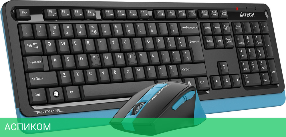 Набор периферии A4Tech Fstyler FG1035 Navy Blue черный/синий