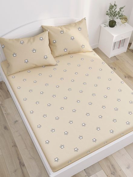 Простынь Сказка "Котики (компаньон)" 200х215 см, перкаль