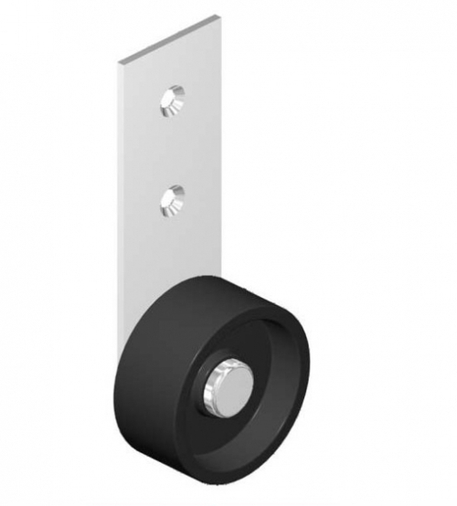 Колесо мебельное боковое узкая пластина 40мм не поворотное