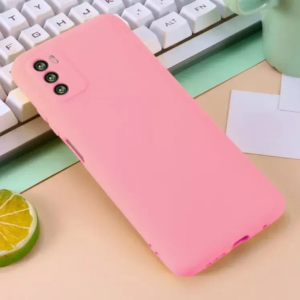 Накладка Xiaomi Poco М3 силикон матовый Pink Zibelino