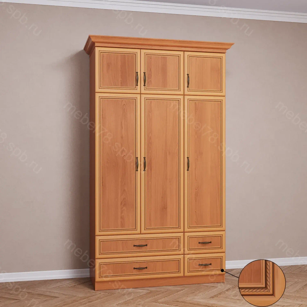 Шкаф распашной с антресолью 3/6