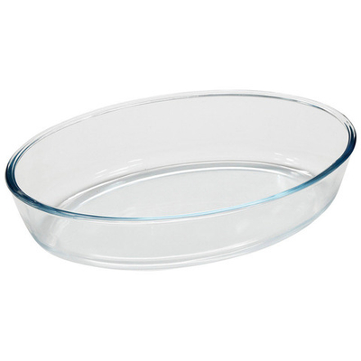 Форма для запекания CRISTALLINO, объем 2,4, л из боросиликатного стекла, овальной формы, без ручек