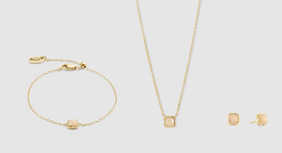 Серьги Coeur de Lion Cream jade (June) 1301/21-1424