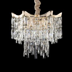 Citilux Моника CL308252 Люстра хрустальная подвесная Золото