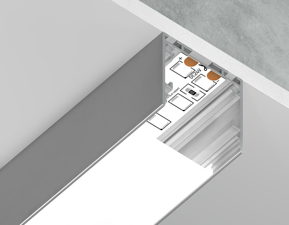 Ambrella Алюминиевый профиль накладной/подвесной "Profile System" 25*25 для светодиодной ленты до 23мм Profile System GP2500AL