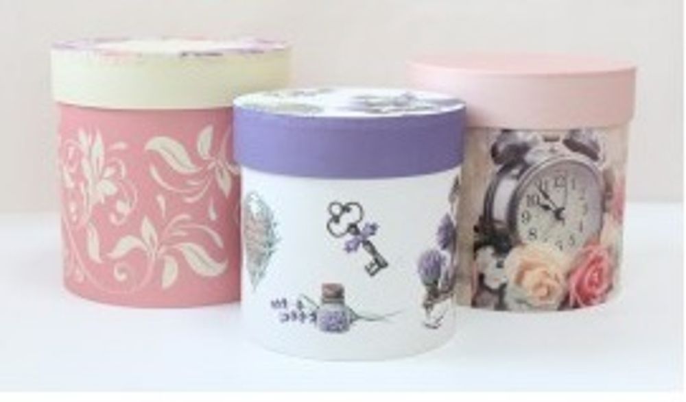 Коробка КРУГ С РИСУНКОМ