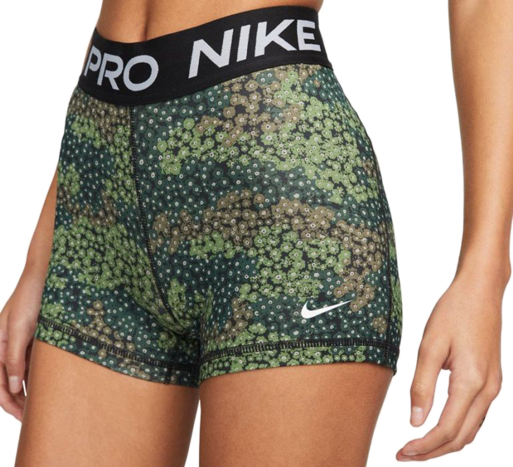 Женские Шорты теннисные Nike Pro Dri-Fit Short 3in W - зеленый