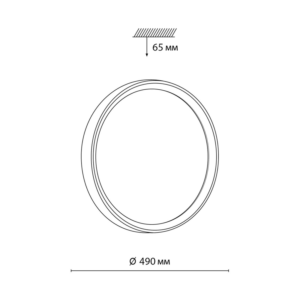 7627/EL PALE SN 175 Светильник пластик/венге под дерево LED 72Вт 3000-6300K D490 IP43 пульт ДУ WOODI