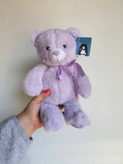 Сиреневый мишка 30 см