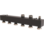 Коллектор котельной разводки ROMMER - 1"1/2 НР на 3 контура 1"1/2 НГ (до 85кВт, черная сталь)