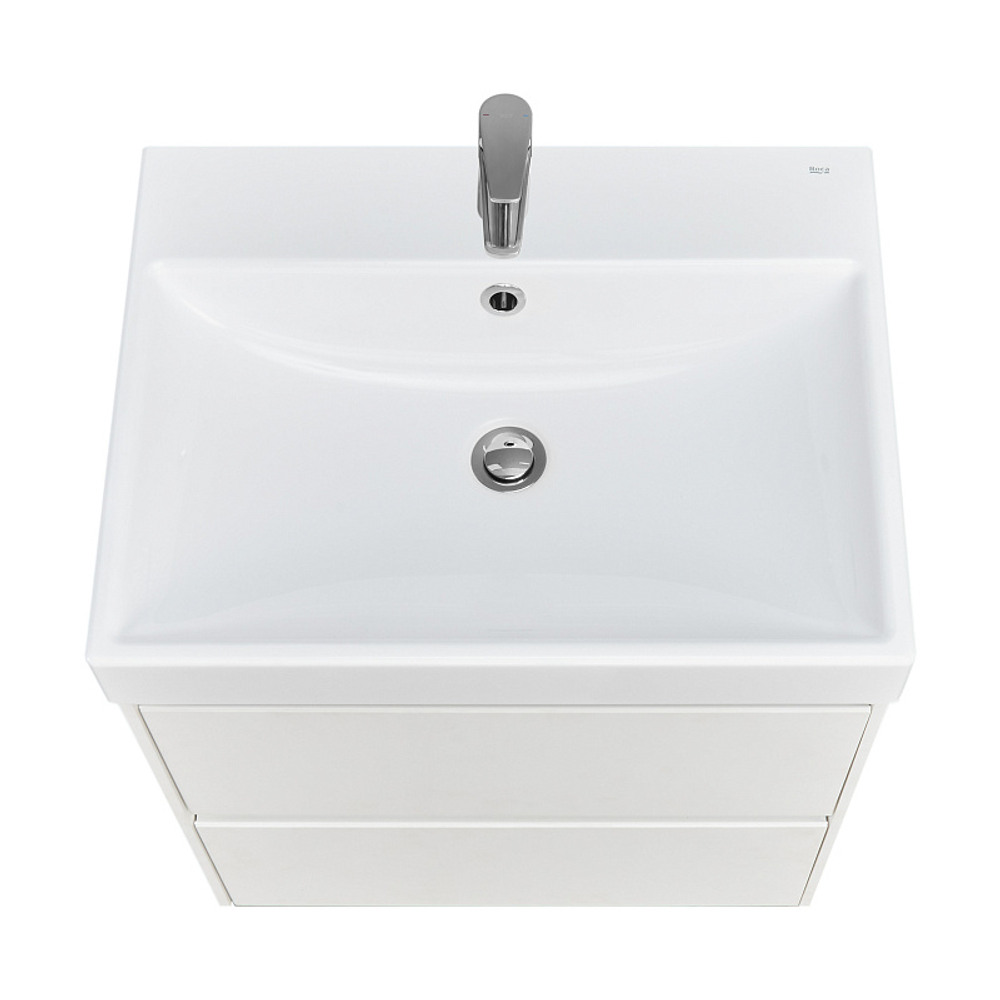 Тумба под раковину Roca Ona 600 подвесная, 2 ящика, белый матовый (A857613509)