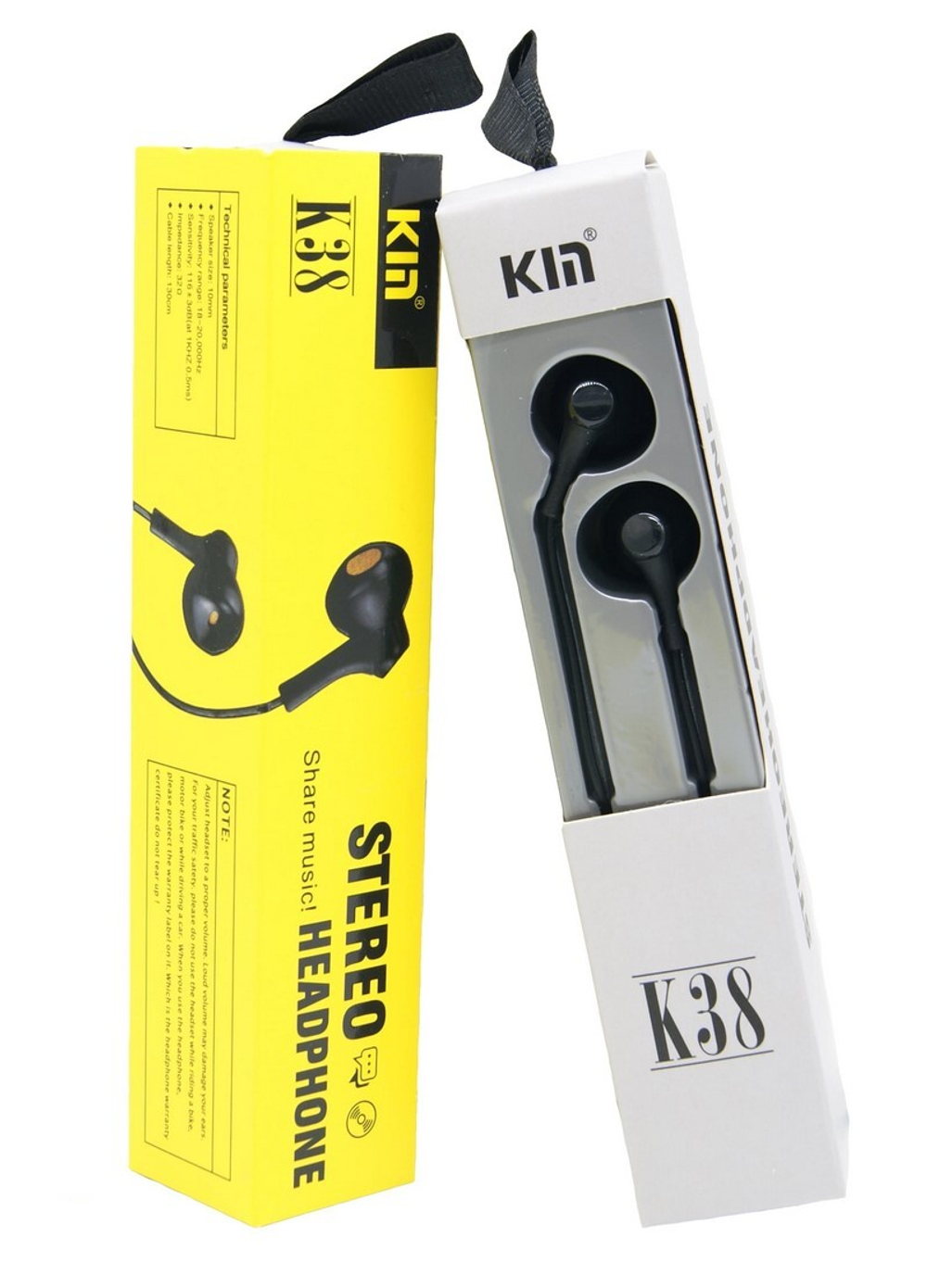 Наушники с микрофоном KIN K38 (черный)