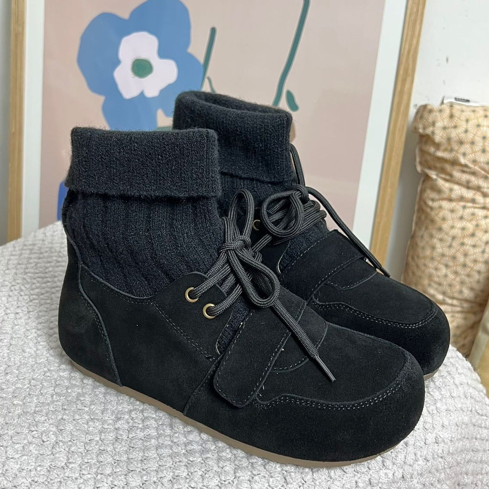 Женские замшевые ботинки Ortosalon 116A-12 черные