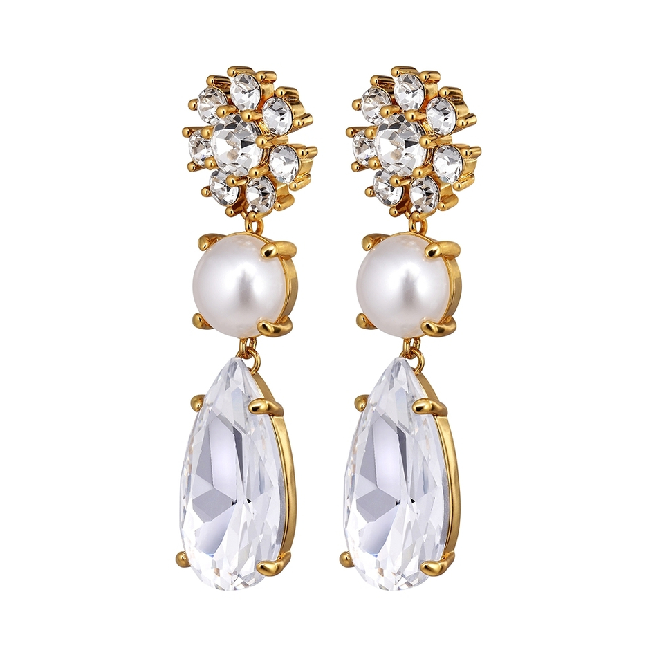 Серьги Dyrberg Kern MISIA SG CRYSTAL/WHITE PEARL 460515
