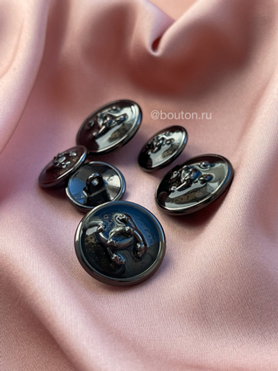 Пуговицы Шан. черные (графит)