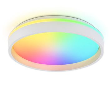 Светодиодный светильник RGB с пультом управления 66W 3000K-6500K+RGB FZ607 WH/GD белый/золото Dance Orbital Ambrella