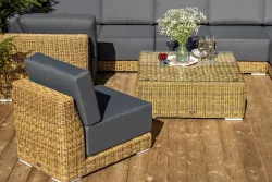 "Капри" трансформирующаяся лаунж-зона из искусственного ротанга, цвет соломенный