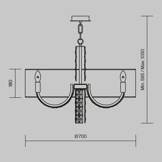 Подвесная люстра Maytoni Talento DIA008PL-06CH