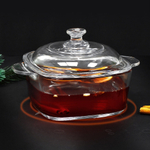 Кастрюля 1л стеклянная с крышкой, h12см, d20см, FBW-1L