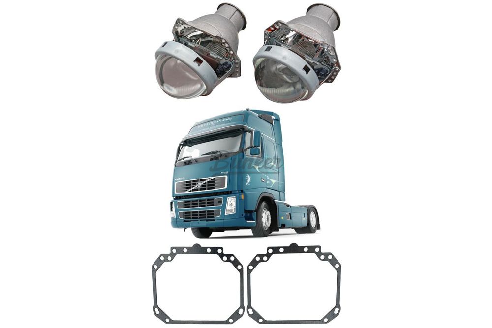 Готовый комплект для замены штатных линз Hella 2 Volvo FH12 2008-2012