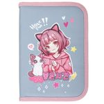 Пенал BRAUBERG, 1 отделение, 2 откидные планки, полиэстер, 21х14 см, "Anime friends", 272319