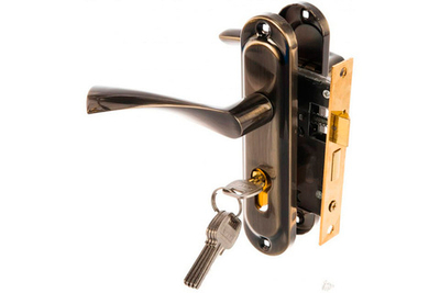 Замок AVERS врезной 0823/60-AB бронза