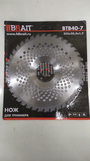 Диск для триммера "BRAIT" BТВ40-7(255x1.2x25.4)