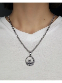 Подвеска мусульманская серебряная родированная