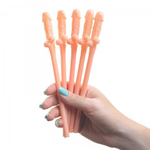 Трубочки коктейльные "18+", телесные 5 штук 9228073